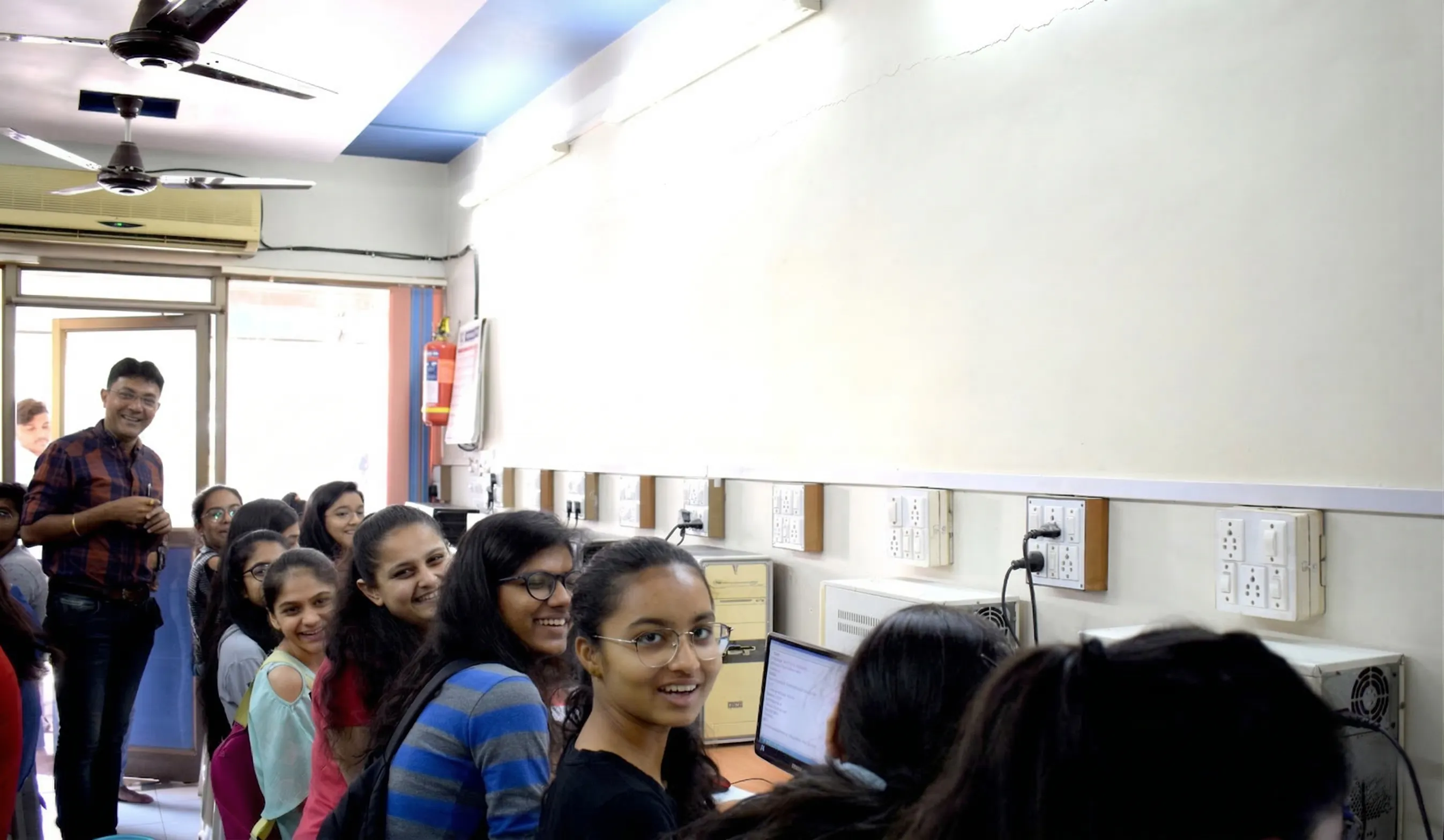 ECWDS computer classroom for practical learning in Citylight, Surat, Gujarat